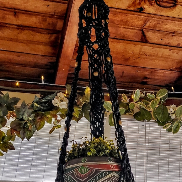 Handcrafted Macrame Birdcage Plant Hanger - Picture 4 of 8